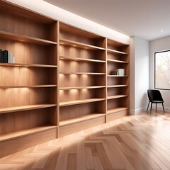  Empty Bookcase in a Remodeled Library design. 