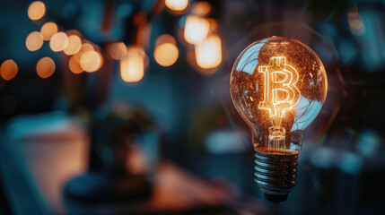 A social media boss unveils a technical cryptocurrency solution inspired by a lightbulb moment that electrifies the team - obrazy, fototapety, plakaty