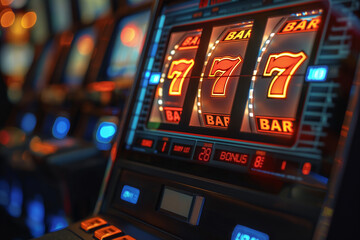Win a bonus in casino slot machines.