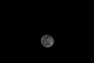 full moon on black