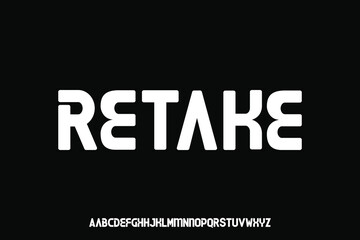 Obraz premium Display alphabet font vector design suitable for headline, poster, banner, logo, and many more