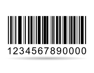 Barcode vector shadow icon. Bar code for web flat design. Isolated illustration - 783744767