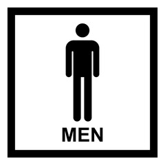 Restroom male wc symbol, men flat web button, toilet vector illustration information - 783744774