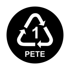 Plastic symbol, ecology recycling sign isolated on white background. Package waste icon - 783744791