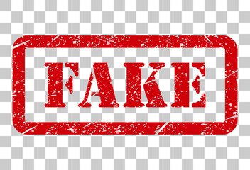 Fake stamp symbol, label sticker sign button, text banner vector illustration - 783744965