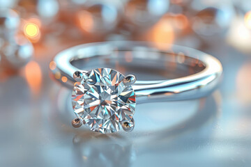 Diamond ring design isolate background.