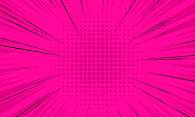 Fototapeta premium pink comic background with abstract zoom effect