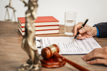 Lawyers meticulously read and check contracts, ensuring legal compliance and protecting clients...