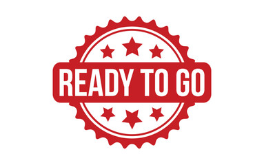 Ready To Go rubber grunge stamp seal vector