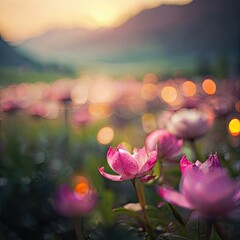 spring landscape with flowers