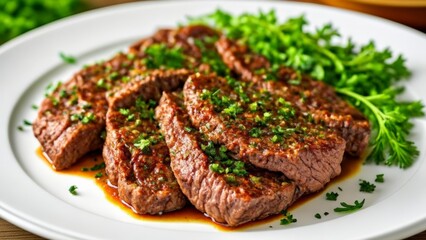  Deliciously grilled meat with a hint of fresh herbs