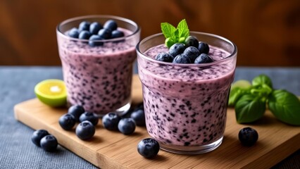  Refreshing Blueberry Smoothie with Chia Seeds