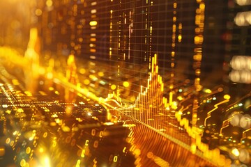 Graphic representation of gold price fluctuations