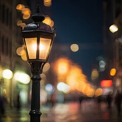 street lamp in the night