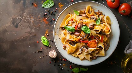 Dish of Pasta Italian food meal