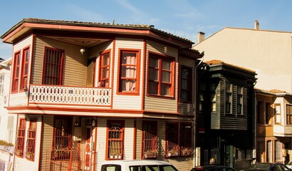 colorful, historical wooden houses in kuzguncuk, İstanbul