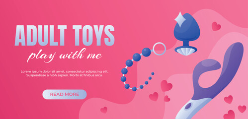 Sex toys banner design