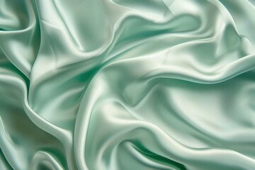 Fototapeta premium Green blue satin surface. Color cloth. Generate Ai