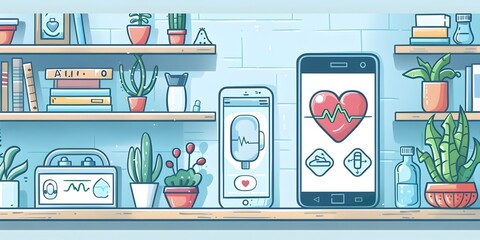 A Cutting Edge Healthcare Device Synced with a Smartphone App Empowering Patients to Seamlessly Monitor and Manage Their Health Conditions from the