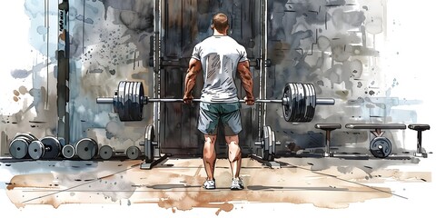 Fitness Instructor Demonstrating Proper Deadlift Technique in a Well Equipped Gym for Muscle Growth and Strength Development