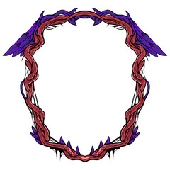 frame with ribbons. Frames Border Horror