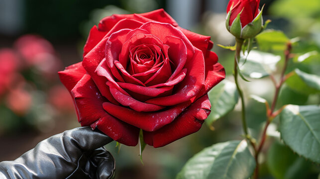 red rose in the gardenv  high definition(hd) photographic creative image