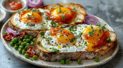 Sourdough toast Egg and Vegetable