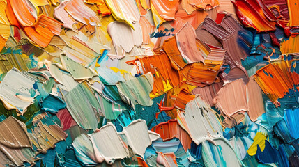 Lively mix of paint colors creating a chaotic yet artistic pattern.