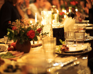 Abstract image of a celebratory table