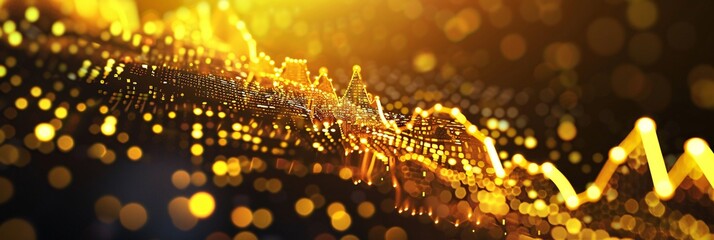 Graphic representation of gold price fluctuations