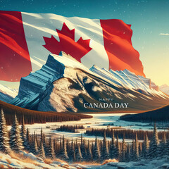 Canada Day, Post, Canada Day Poster, Background With. Happy Canada Day, Happy Canada Day Poster, Canada Victory Day. Independence Day, Vector, Poster, Canada, Day, Flag, Red. Background, 1 July.  - obrazy, fototapety, plakaty
