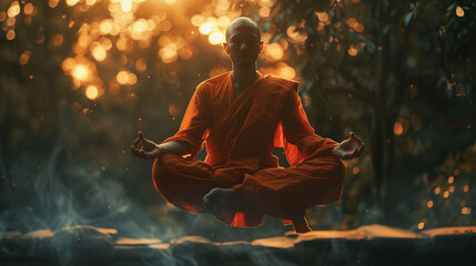 Obraz premium Zen Meditation at Dusk