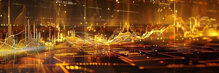 Graphic representation of gold price fluctuations