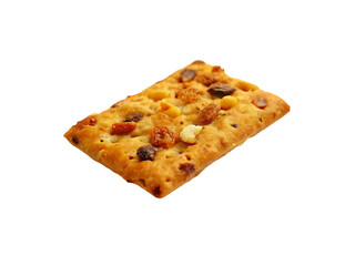 Baking sheet with graham crackers isolated on transparent background