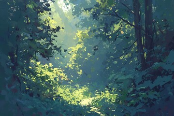 Obraz na płótnie Canvas Forest, Illustration, background wallpaper, nature