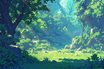 Forest, Illustration, background wallpaper, nature
