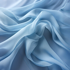 Obraz premium light silk blue fabric сreated with Generative Ai