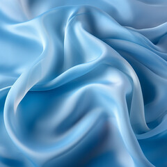 Fototapeta premium light silk blue fabric сreated with Generative Ai