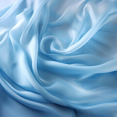 Obraz premium light silk blue fabric сreated with Generative Ai