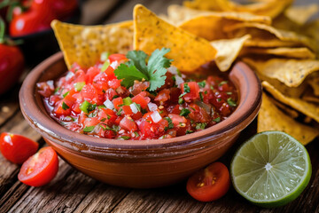 Mexican tomato salsa with nachos - 783765118