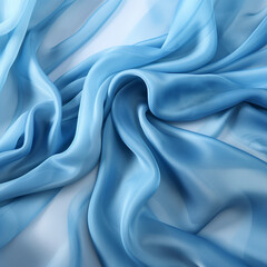 Obraz premium light silk blue fabric сreated with Generative Ai