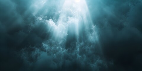 Ethereal Symphony of Light Beams Cutting Through the Misty Atmosphere Creating a Dynamic and Captivating Scene