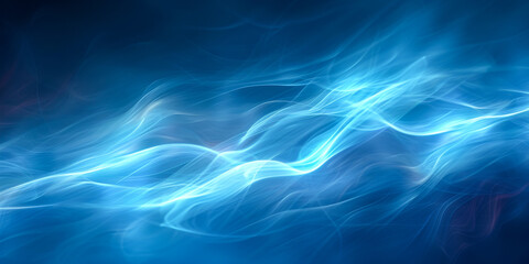 Fototapeta na wymiar Ethereal Blue Smoke on Dark Background
