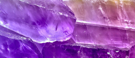 Macro Shot of Amethyst Crystal Cluster