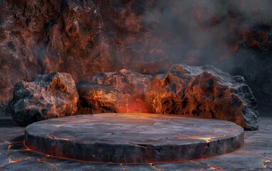 Fire lava dark product showcase background