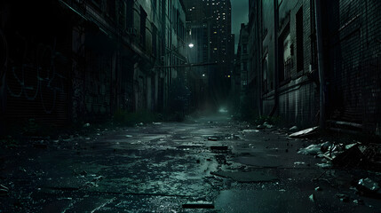Chilling Representation of Nyctophobia: The Fear of Darkness - obrazy, fototapety, plakaty