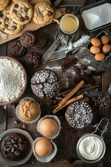 Fototapeta na wymiar A Showcase of Deliciously Tempting No-Egg Baking Recipes That Will Make Your Mouth Water