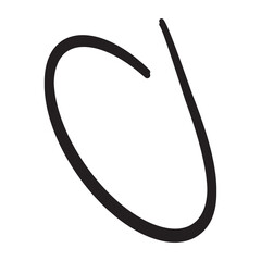 Handdrawn doodle grunge circle highlights. Charcoal pen round ovals. Marker scratch scribble inrounder. Round scrawl frames. Vector illustration of freehand painted circular note