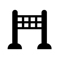 Goalposts icon vector graphics element silhouette sign symbol illustration on a Transparent Background 