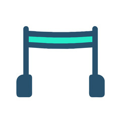 Goalposts icon vector graphics element silhouette sign symbol illustration on a Transparent Background 